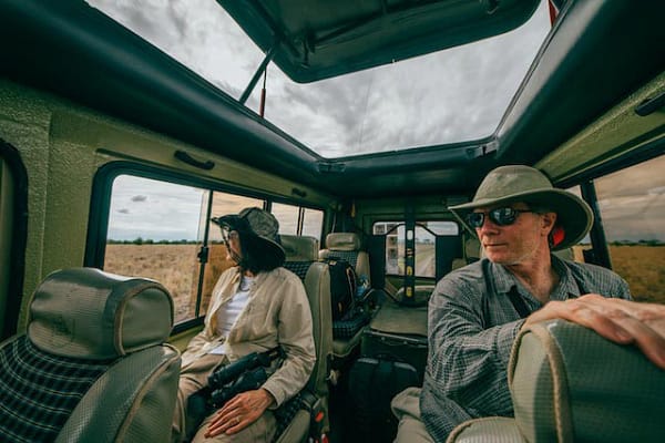 Tourists in Safari Vehicle